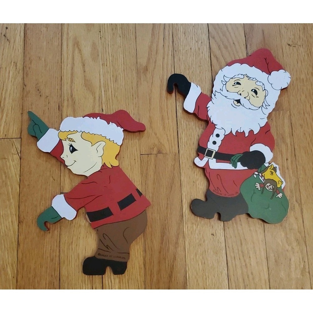 House of Lloyd 1991 Christmas Around the World Climbing Up the Ladder ELF &SANTA
